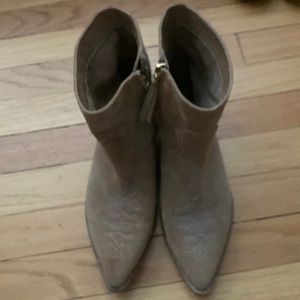 Sam Edelman suede cowboy booties. 7.5